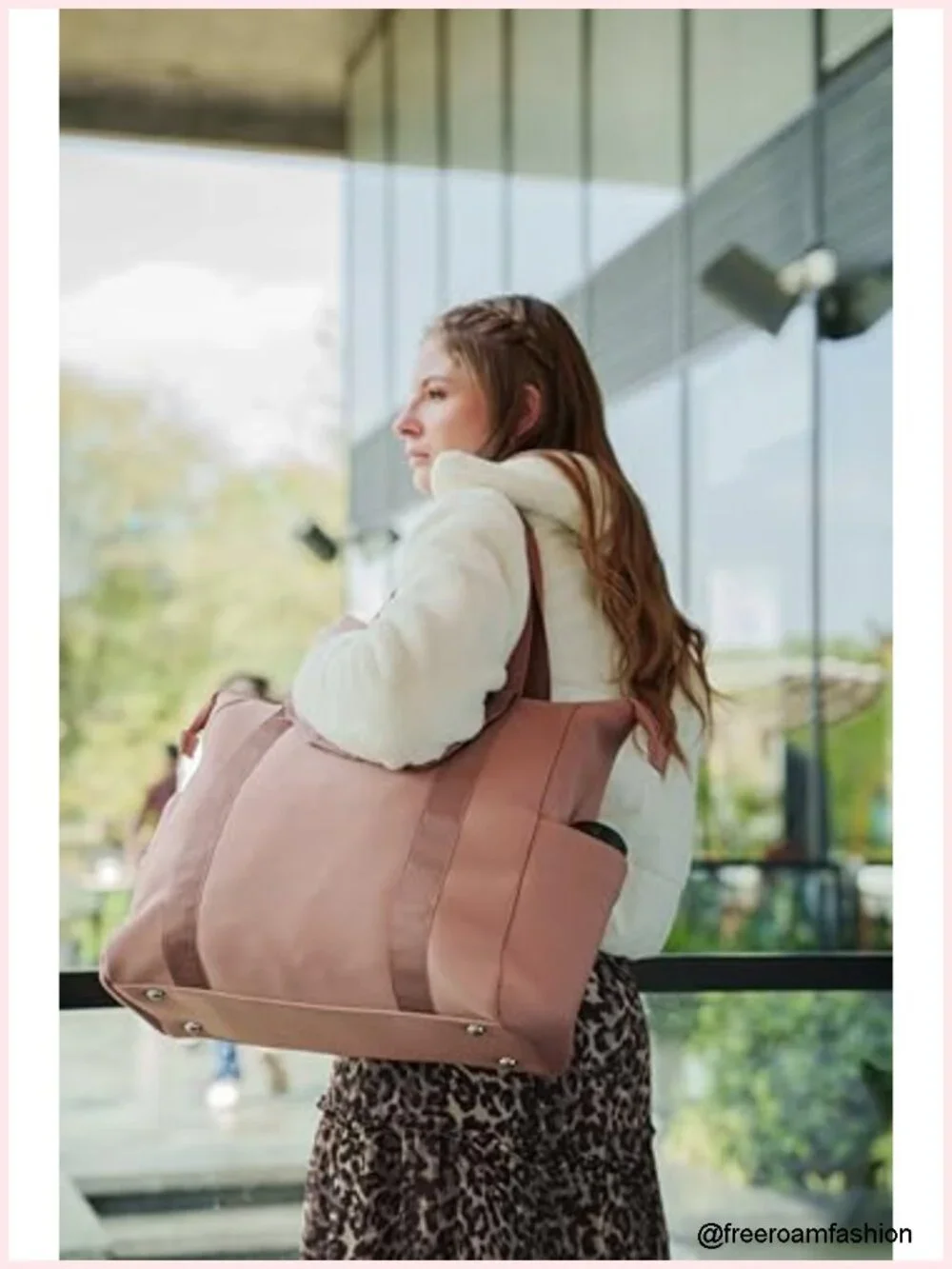 Neoprene Travel Tote with Zipper Shoulder Carry On Work Bag Trolley Tunnel
